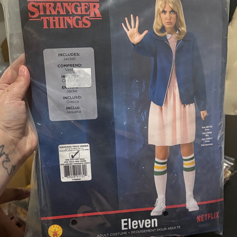 Eleven Kids Costume - Blue and Pink